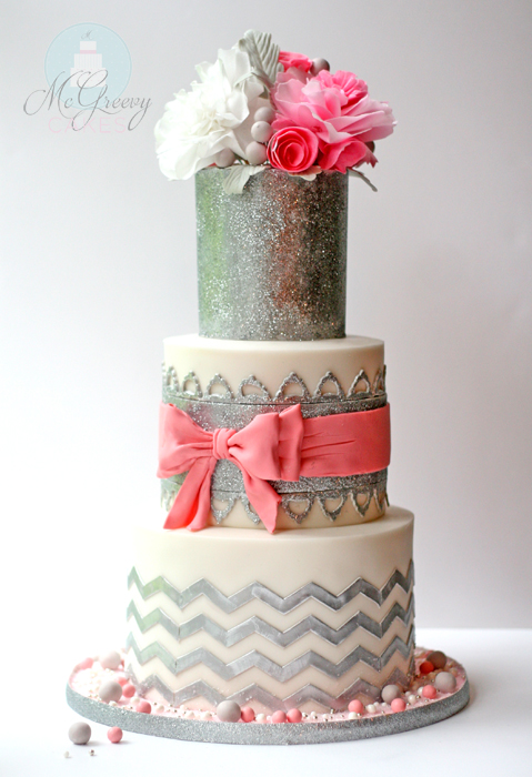 Flower Glitter Cake Philadelphia | Order Hand Sculpted Cakes Delivery