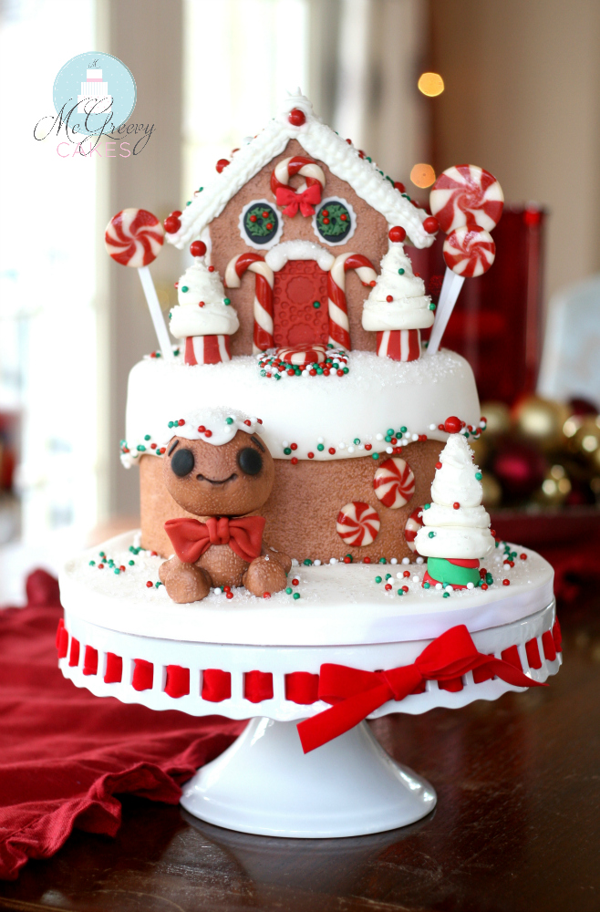 Gingerbread house cake