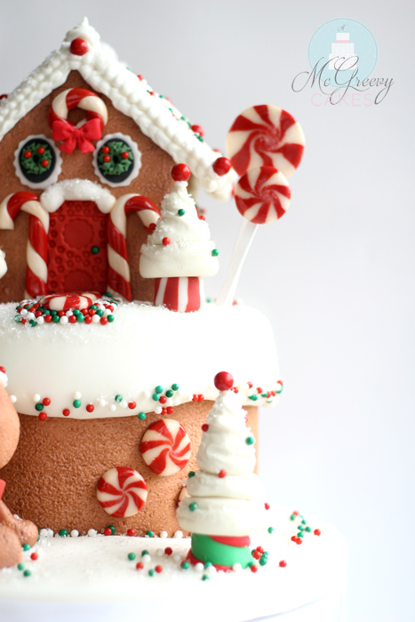 gingerbread house side white