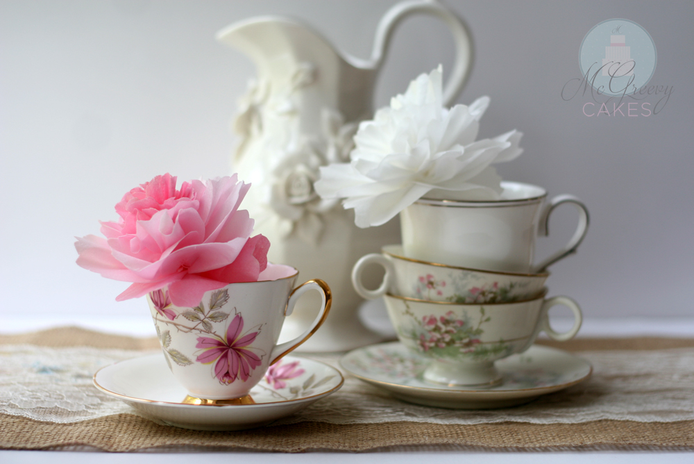 wafer peony teacups