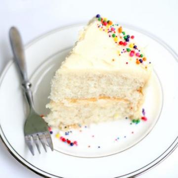 Slice of white cake