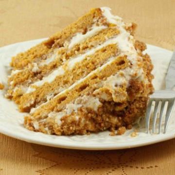 Slice of pumpkin cake