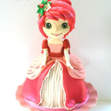 Strawberry Princess Cake Front