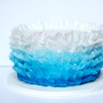 Wafer Paper Ruffles Bottom Tier