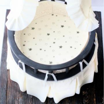 bassinet wood floor cake board