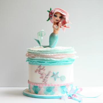 Mermaid Figure Cake Square