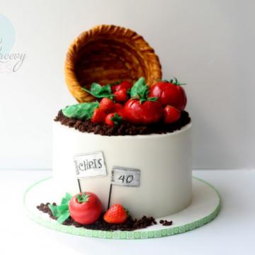 garden cake wide